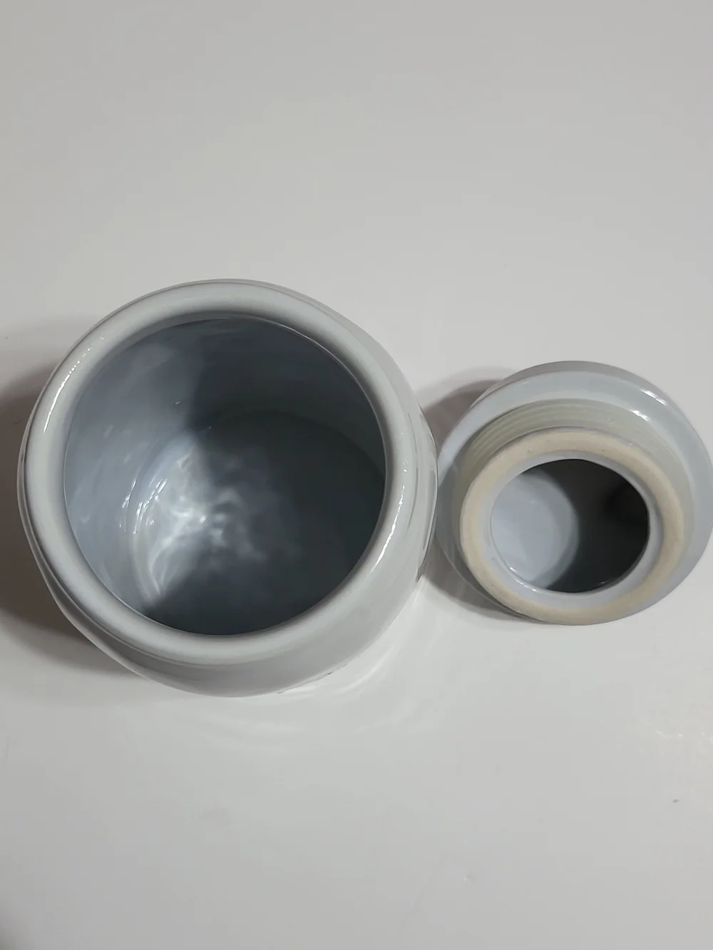 White Ceramic 'HANGRY' Kitchen Canister with Lid